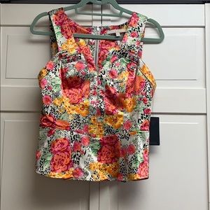 Floral and leopard print summer top